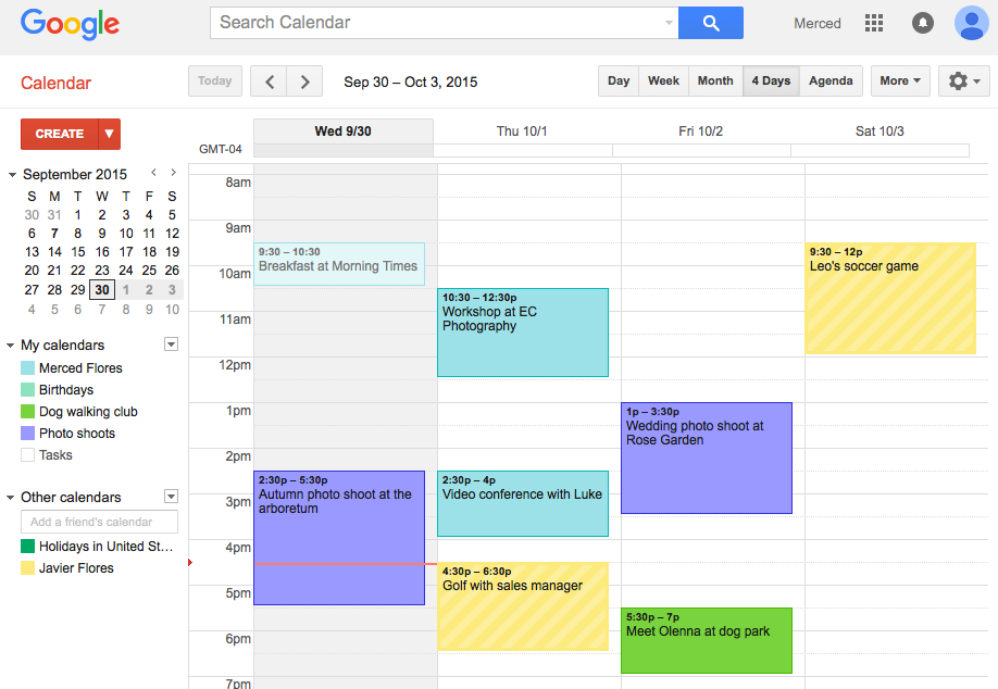 Using google calendar to create a daily schedule lopirack